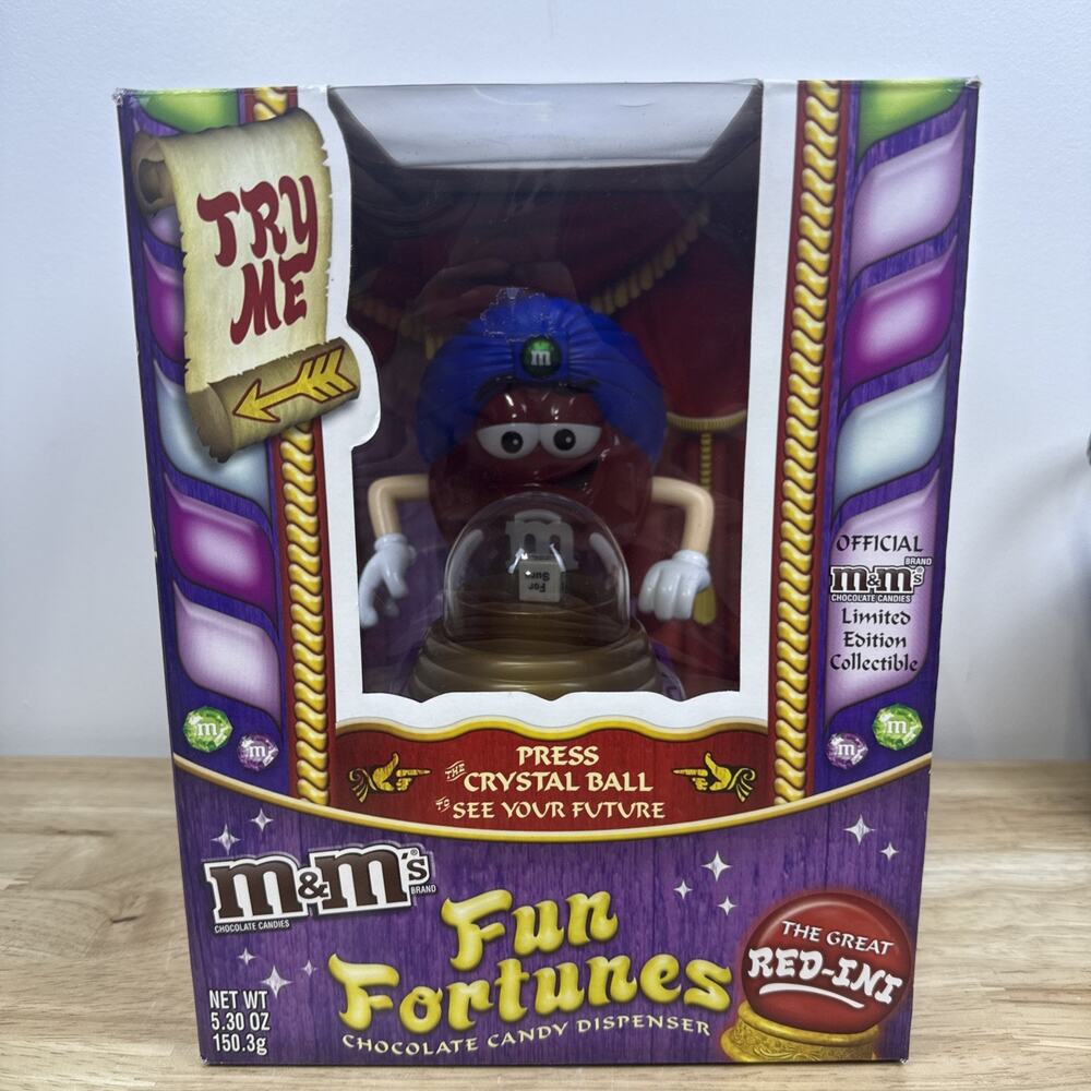 M&M's The Great Red-Ini Fun Fortunes Chocolate Candy Dispenser Ltd Collectible